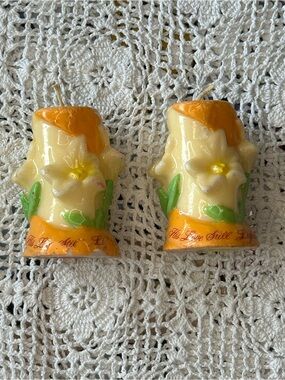Rare Vintage Set: Paula Easter Lily Candles